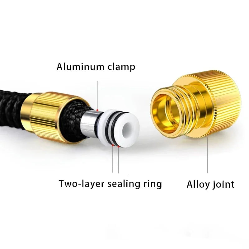Expandable Garden Hose with Spray Nozzle – Flexible Water Pipe for Lawn, Plants & Car Wash (5M–30M)