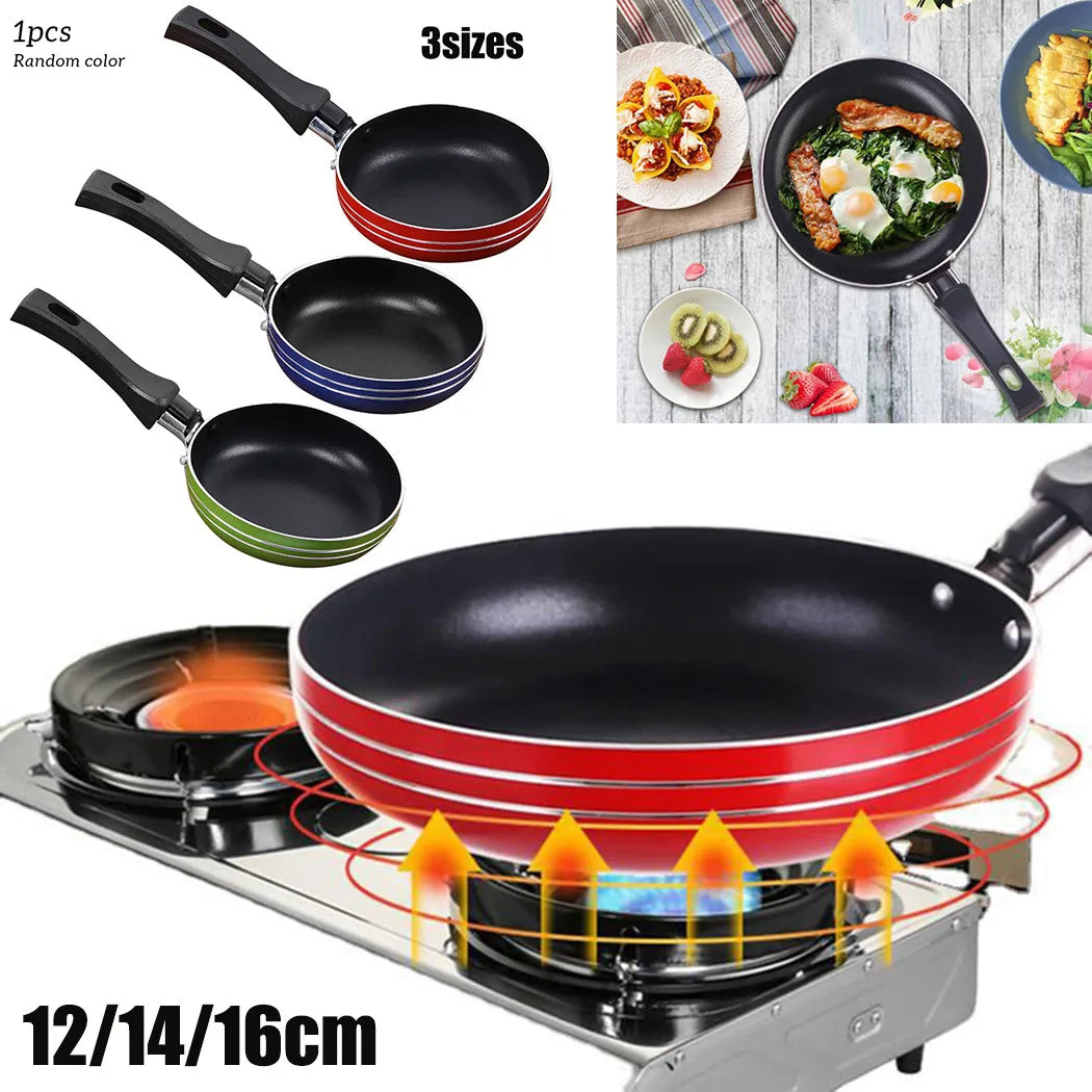 Mini Non-Stick Frying Pan – 12cm/14cm/16cm Stainless Steel Frypan for Eggs, Snacks & Single Servings