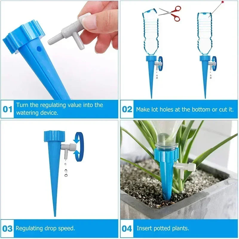 Adjustable Automatic Drip Irrigation System – Self Watering Device for Plants & Gardens