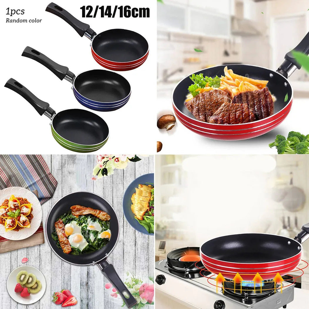 Mini Non-Stick Frying Pan – 12cm/14cm/16cm Stainless Steel Frypan for Eggs, Snacks & Single Servings