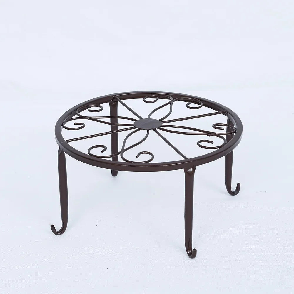 Retro Wrought Iron Potted Plant Standing Flower Pot Shelf Display Stand Garden Plant Flower Stand Balcony Home Decoration Stand