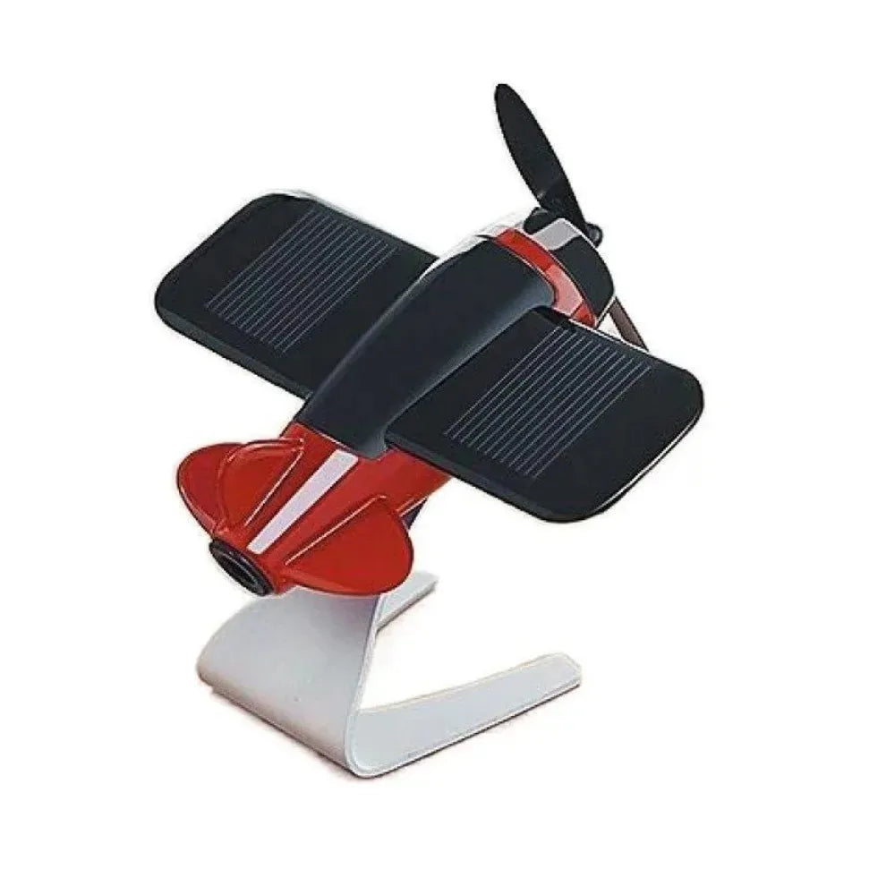 Solar-Powered Airplane Ornament – Creative Car Dashboard & Desktop Gift for Men and Car Enthusiasts