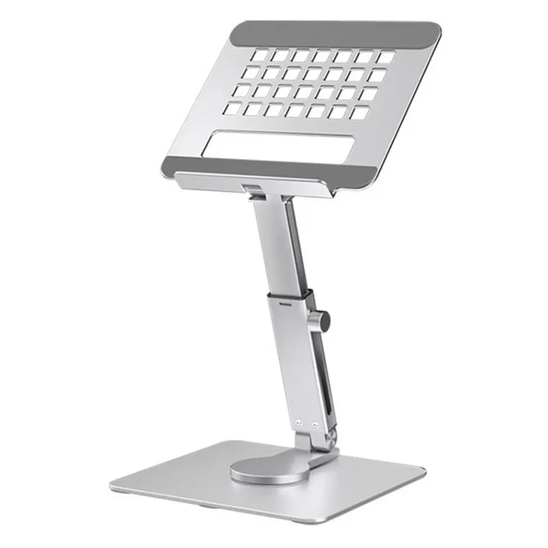 Aluminum Tablet Stand – 360° Rotating Foldable Adjustable Desk Holder for iPad Pro, Air 4, Mini, Xiaomi Tab (4–14 Inch)