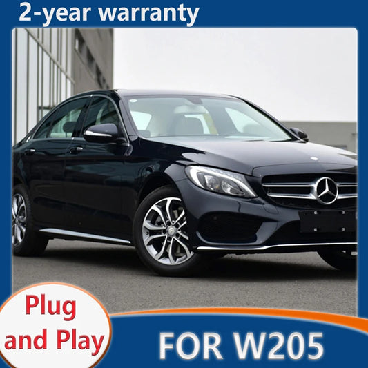 For W205 C300 C260 Headlights New All LED Headlight 2014-2018 LED DRL Hid Bi Xenon Auto Accessories Head Lamp