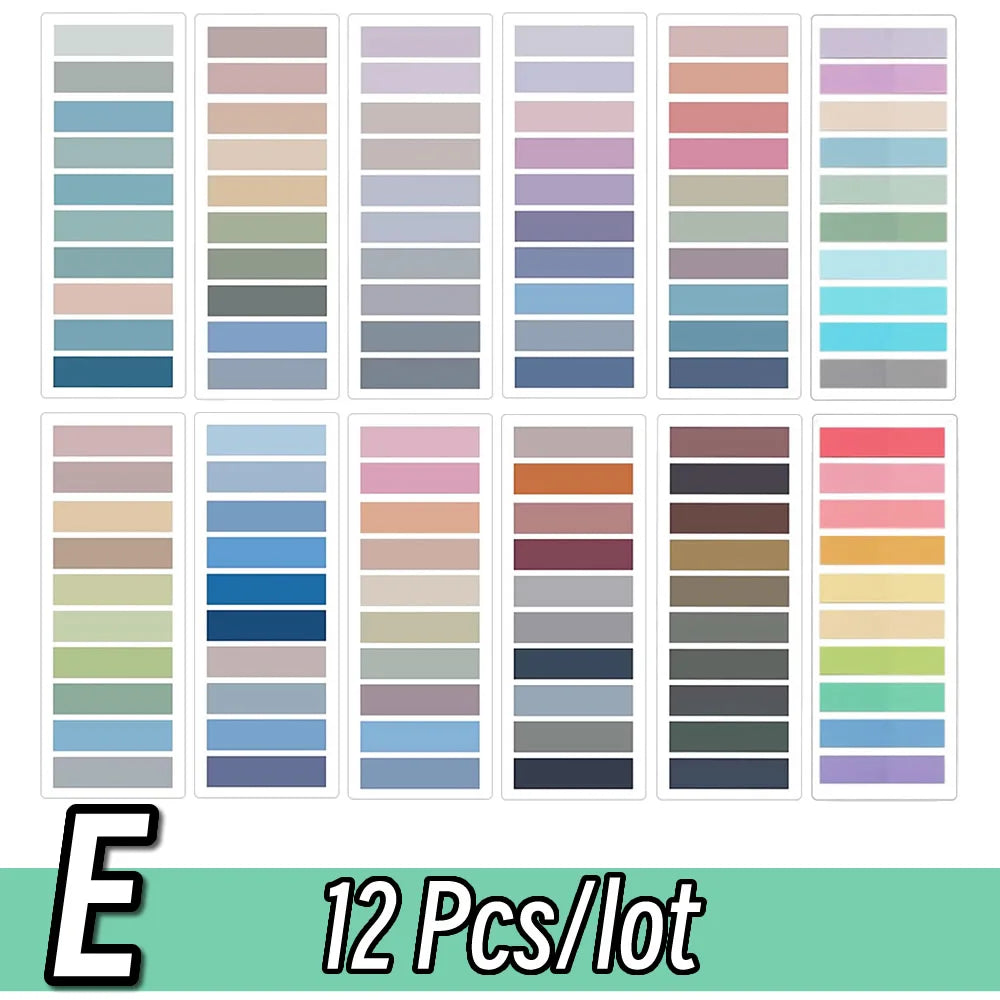 2400S Transparent Sticky Notes – Colorful Index Memo Pads for School & Office