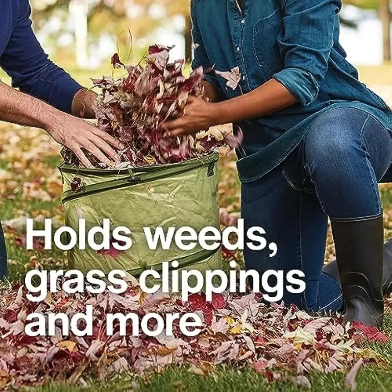 حقيبة حديقة قابلة للطي من كانجارو - حاوية كبيرة ومتينة للعشب والأوراق لتنظيف الحديقة بسهولة