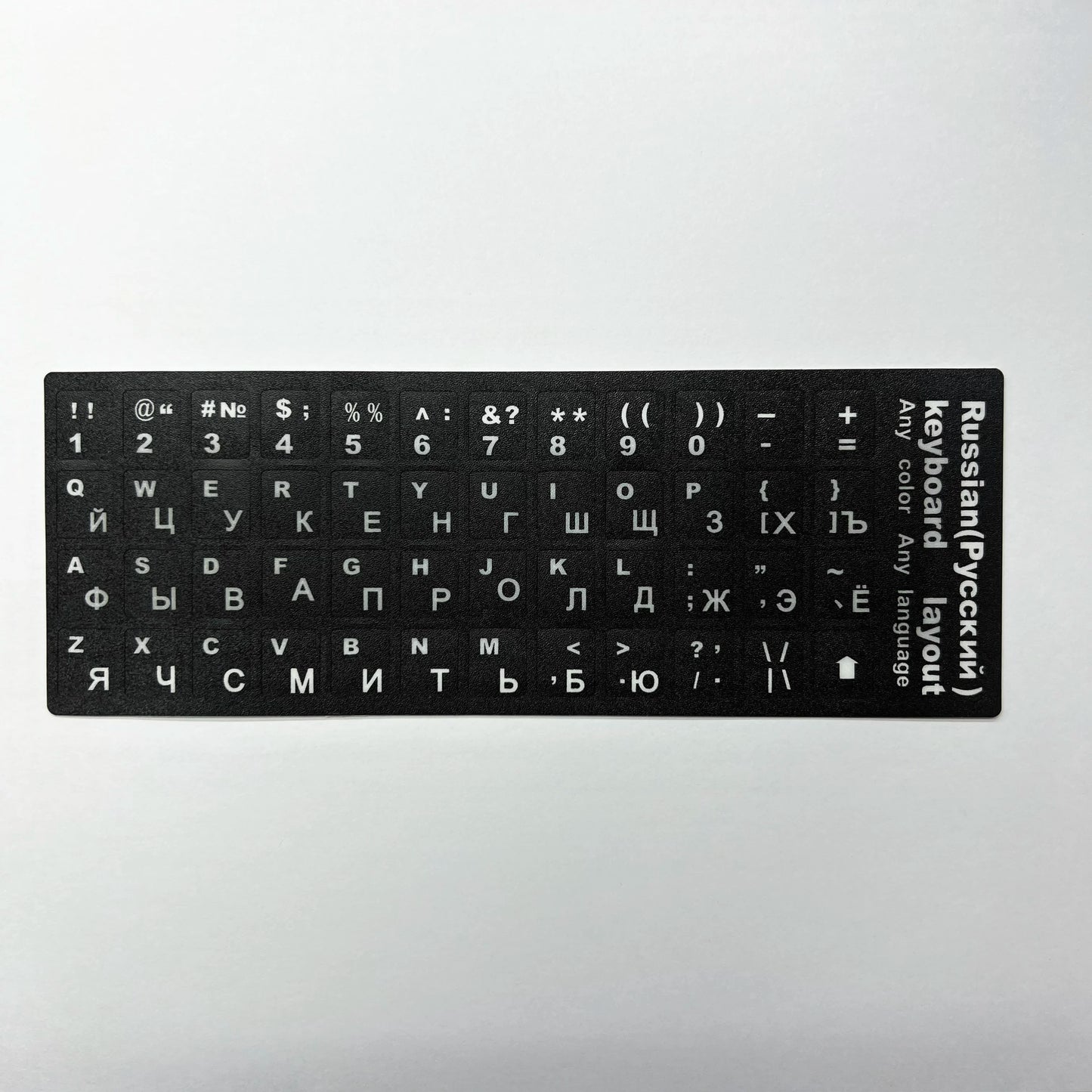 Multilingual Keyboard Stickers – Frosted PVC Language Stickers for English, Spanish, Italian, Korean, French & German Keyboards