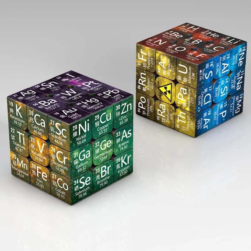 3x3x3 Magic Cube Puzzle – Chemistry Element Cube Toy for Kids & Students