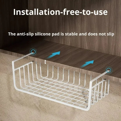 Large Capacity Hanging Net Basket – Iron Wall-Mounted Storage Rack for Kitchen & Wardrobe