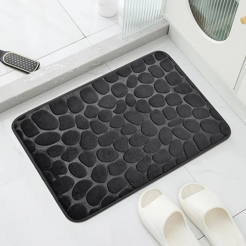 1pc Anti-Slip Cobblestone Floor Mat for Bathroom, and Absorbs Water and Reduces Slips and Falls