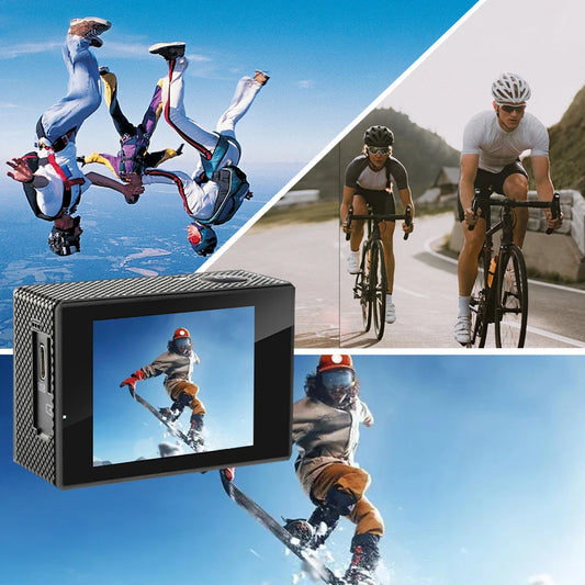 4K Action Camera with WiFi – 1080P/30FPS Waterproof Sports Camera with 2.0” Screen, 170° Wide-Angle Lens for Outdoor & Underwater Use