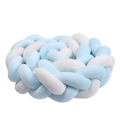 واقي سرير مضفر للأطفال من عمر شهر إلى 4 أشهر - وسادة ناعمة لحماية سرير الطفل وديكور غرفة الأطفال