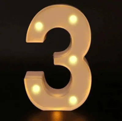 Luminous Number Lamp LED Light – Battery Operated Decorative Night Light for Home, Weddings, Birthdays & Christmas Parties