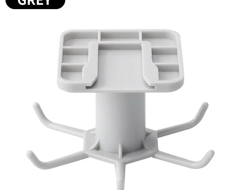 Rotating Kitchen Hooks Storage Rack – No-Punch Wall-Mounted Multifunctional Organizer for Kitchenware