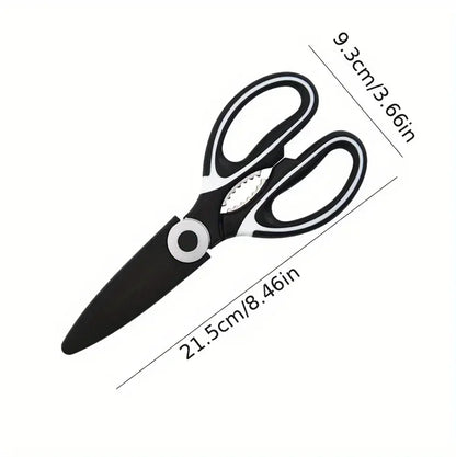 Multi Functional Stainless Steel Kitchen Scissors – Heavy Duty Scissors for Cutting Vegetables, Chicken Bones & Fish