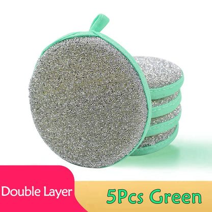 5/10/20pcs Double-Sided Dishwashing Sponges – Non-Scratch Kitchen Cleaning Pads for Pots & Pans