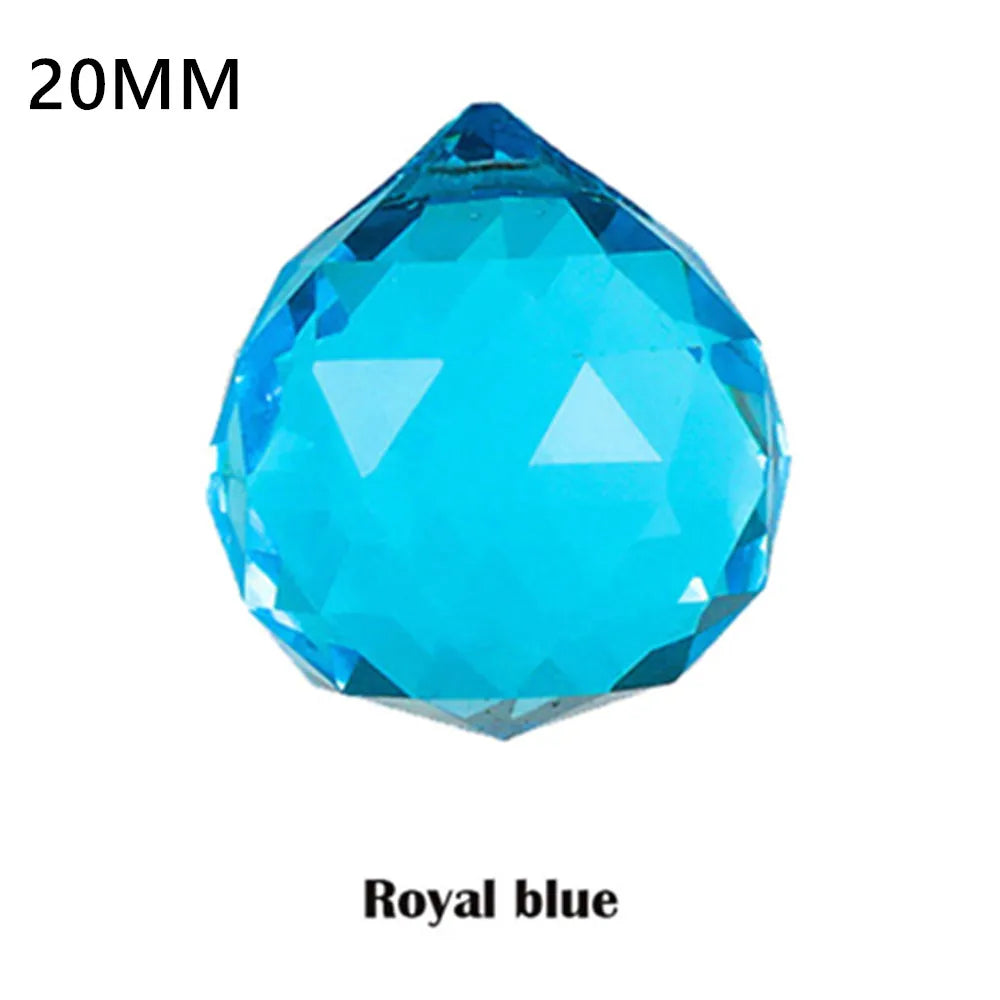 1Pc Clear Crystal Feng Shui Ball – Sun Catcher Prism Ornament for Home, Party & Wedding Décor (20–50mm)
