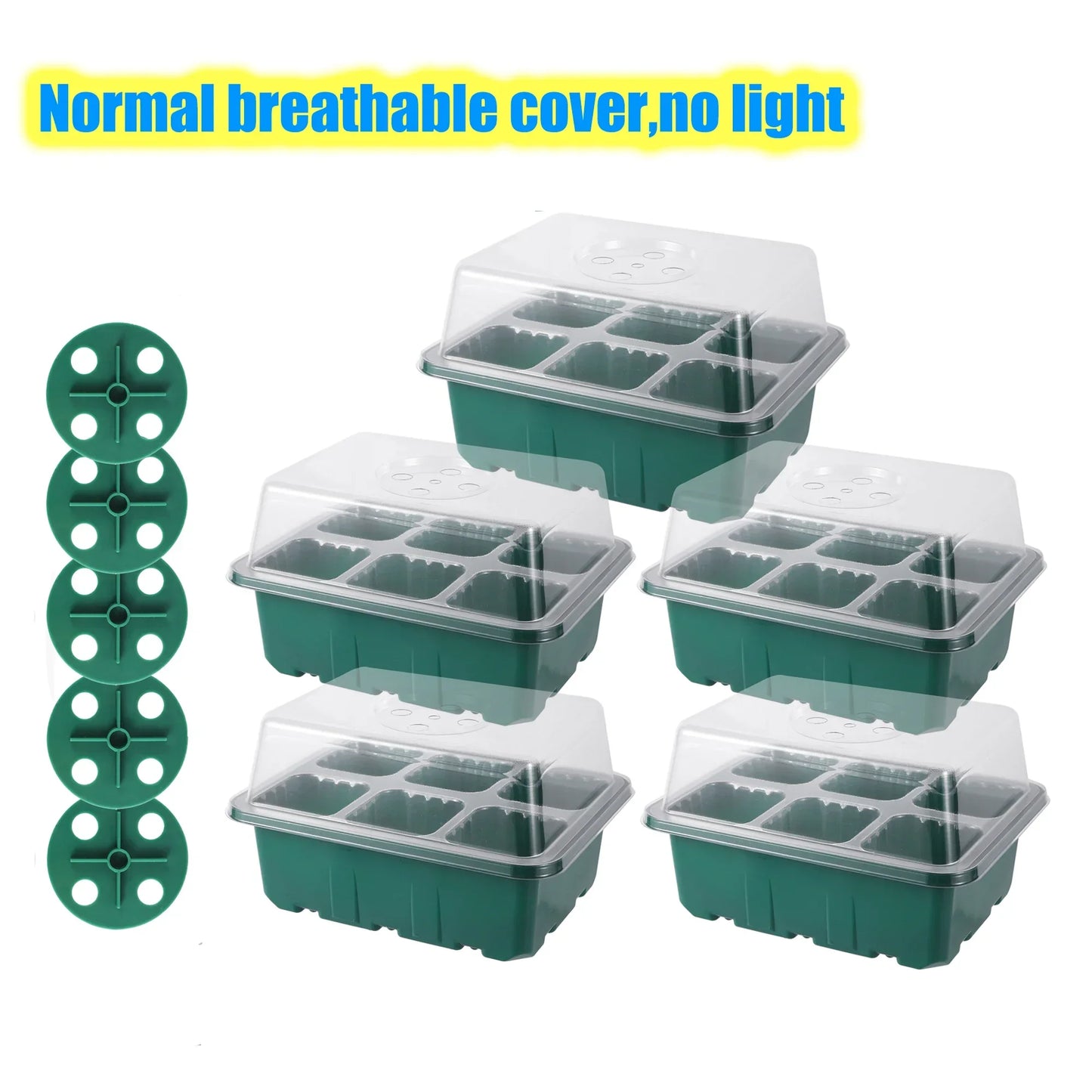 صندوق إنبات البذور مع مصباح LED للنمو - وعاء حضانة بتهوية قابلة للتعديل لإنبات الشتلات والزراعة الداخلية