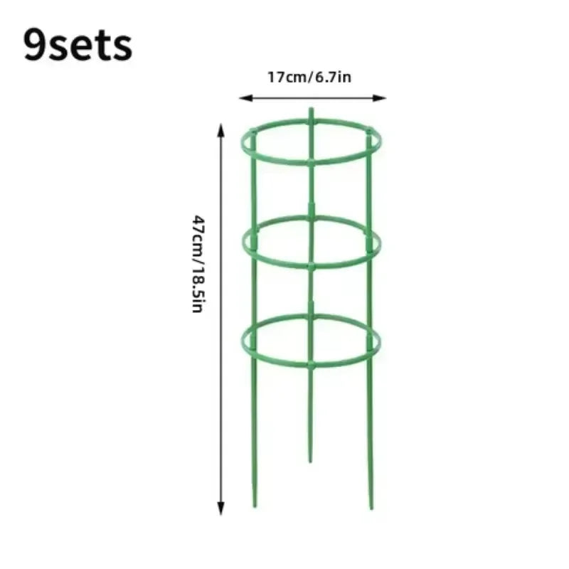 مجموعة من 12 دعامة نباتية نصف دائرية لدعم نباتات التسلق، وقضبان تثبيت نباتات البونساي، وحاملات نباتات الحدائق، وحلقات دعم الزهور. 