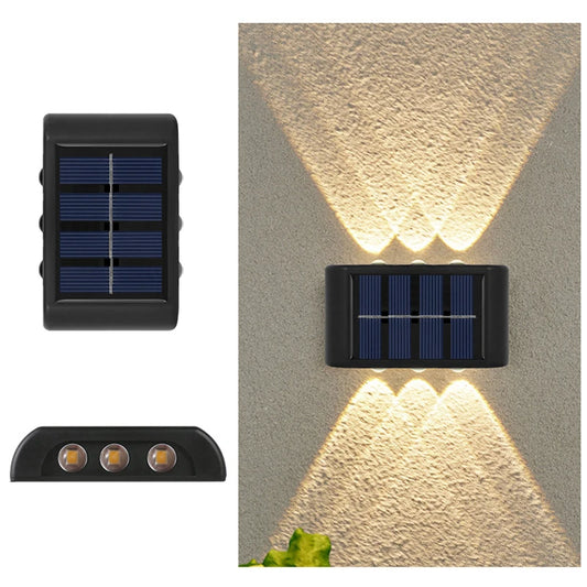 Solar LED Wall Light Outdoor Waterproof – Dusk to Dawn Fence Lamp for Garden, Porch & Walkway Lighting