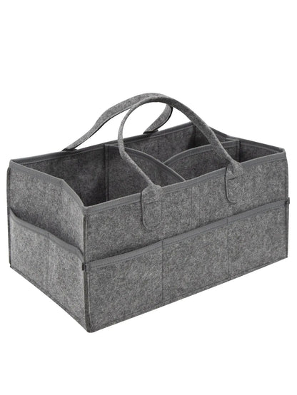 حقيبة حمل لتنظيم عربة الأطفال - حقيبة تخزين حفاضات قابلة للطي ومحمولة مع تصميم معلق للأمهات 