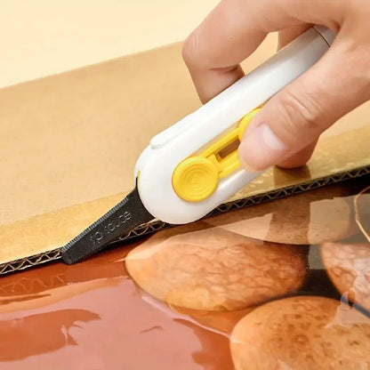 1Pc Magnetic Mini Box Cutter – Retractable Blade Letter Opener & Paper Cutter