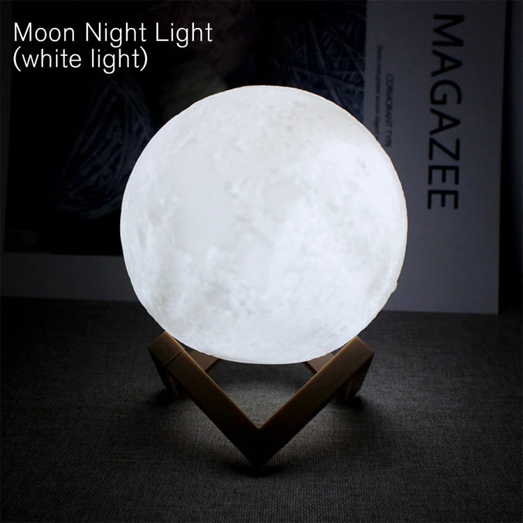 LED Moon Night Light – 3D Galaxy Lamp for Bedroom Décor, Gifts for Girls, Boys & Kids