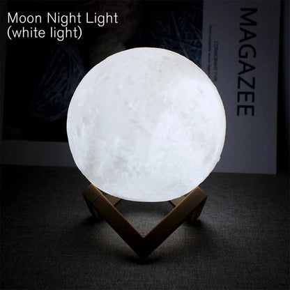 LED Moon Night Light – 3D Galaxy Lamp for Bedroom Décor, Gifts for Girls, Boys & Kids