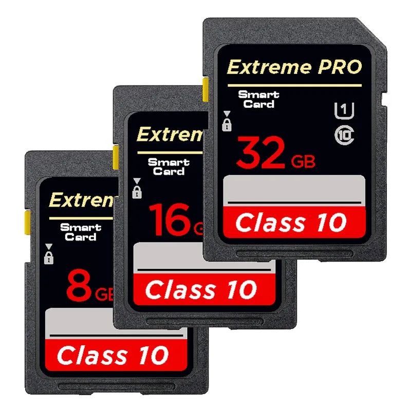 High-Speed Class 10 SD Card – 8GB, 16GB, 32GB, 64GB, 128GB, 256GB Memory Card for Cameras & DSLR Devices