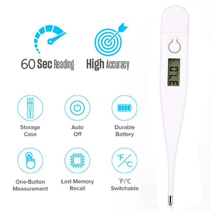 مقياس حرارة منزلي رقمي ومقياس تشبع الأكسجين في الدم - مقياس حرارة طبي للأذن للأطفال والبالغين، لمراقبة الحمى والنبض