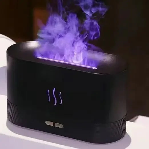 LED Ultrasonic Flame Diffuser – Color-Changing Essential Oil Lamp with Humidifier