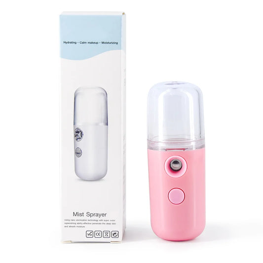 USB Mist Facial Sprayer – Rechargeable Nano Face Steamer & Skin Moisturizing Beauty Tool