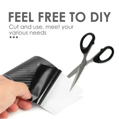 Car Carbon Fiber Sticker Tape for Car Interior 3D Auto Decor Decoration Universal Vinyl Wrap Roll Film Styling Stickers Decal