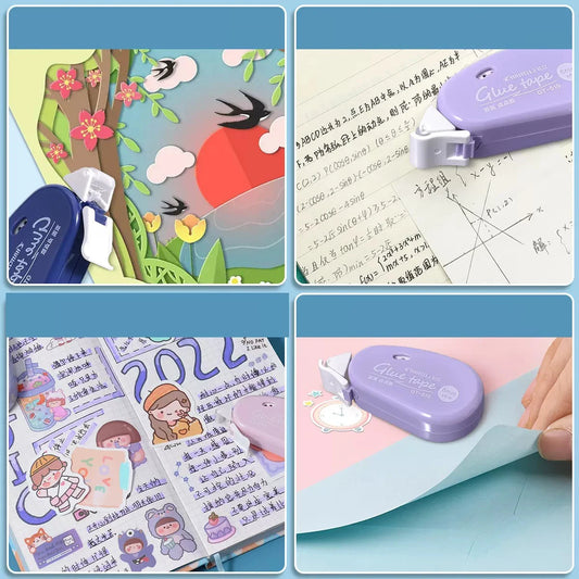 JIANQI 6m*6mm Double Sided Adhesive Dots Glue Tape DIY Scrapbooking Collage Photo Album School Stationery Supplies Roller Tape