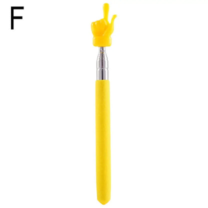 Retractable Teacher Pointer Finger Design StainlessSteel Telescopic School Teaching Pointer Stick Teacher Supplies for Classroom