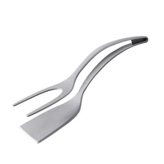 2-in-1 Steak Frying Spatula Tongs – Versatile Food Tongs for Eggs, Toast, Pancakes & More