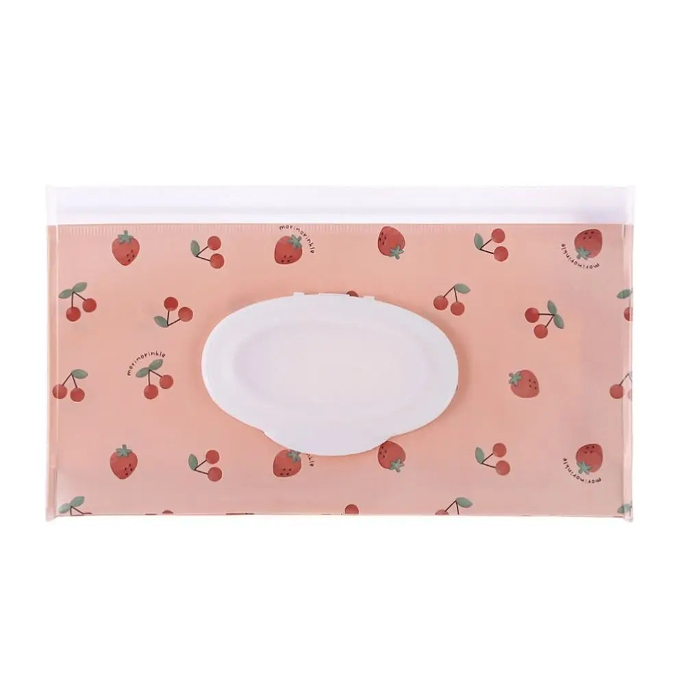 حقيبة مناديل مبللة من مادة EVA - حقيبة محمولة لمناديل الأطفال المبللة مع غطاء قلاب وحافظة بحزام كبس