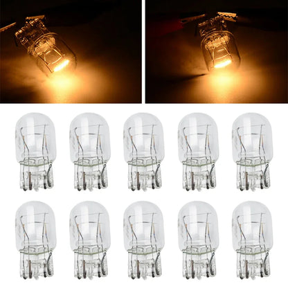 10PCS T20 7443 1891 21/5W Clear Glass Turn Signal Stop Brake Tail Light Bulbs Lights Turn Stop Signal Brake Tail Light Bulbs