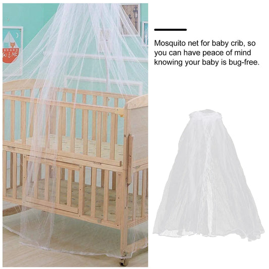 Baby Crib Mosquito Net Dome Foldable Mesh Netting Breathable Protective Net for Infant Bed Nursery Crib Canopy