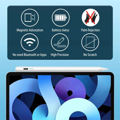 قلم Apple Pencil 2، شاشة عرض مع خاصية رفض راحة اليد، ملحقات iPad، iPad 2022، 2021، 2020، 2019، 2018، Pro 11، 12.9، Air Mini، قلم اللمس 