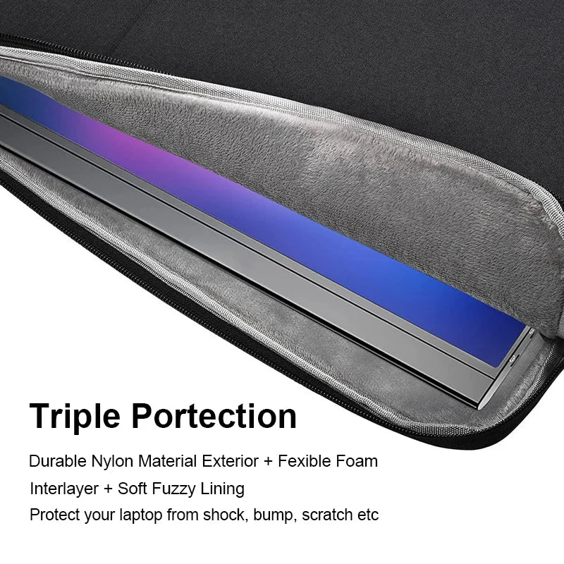 Laptop Sleeve Handbag Case – Waterproof Notebook Cover for 13, 13.3, 14, 15, 15.4 & 15.6 Inch MacBook Pro, Air, Lenovo, ASUS, Huawei