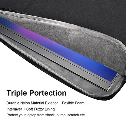 Laptop Sleeve Handbag Case – Waterproof Notebook Cover for 13, 13.3, 14, 15, 15.4 & 15.6 Inch MacBook Pro, Air, Lenovo, ASUS, Huawei