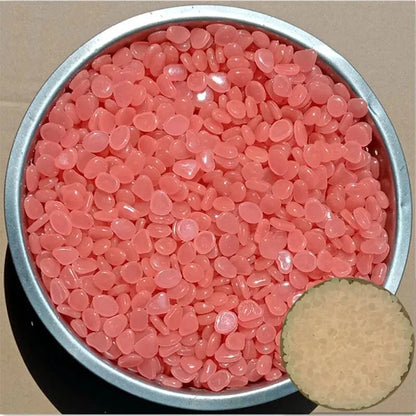 100Pcs Glow-in-the-Dark Garden Pebbles – Luminous Decorative Stones for Pathways, Patios, Aquariums & Landscaping