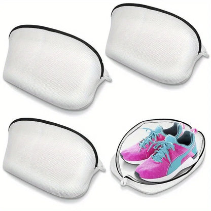 حقيبة غسيل أحذية شبكية - حقيبة غسيل بسحاب للأحذية والسفر وحماية الملابس