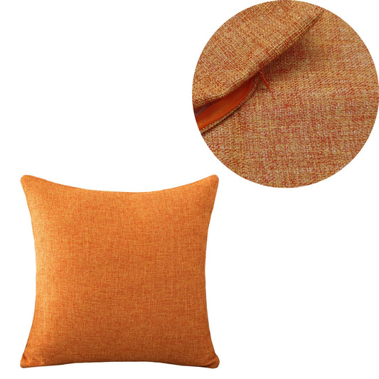Solid Color Throw Pillow Cover – Cozy Linen Square Pillowcase for Home, Bedroom, Sofa & Office Décor