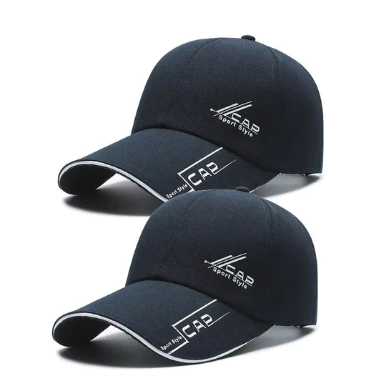 Men’s and Women’s Summer Long Brim Baseball Caps – Casual Outdoor Sun Hats for Fishing & Shade Protection