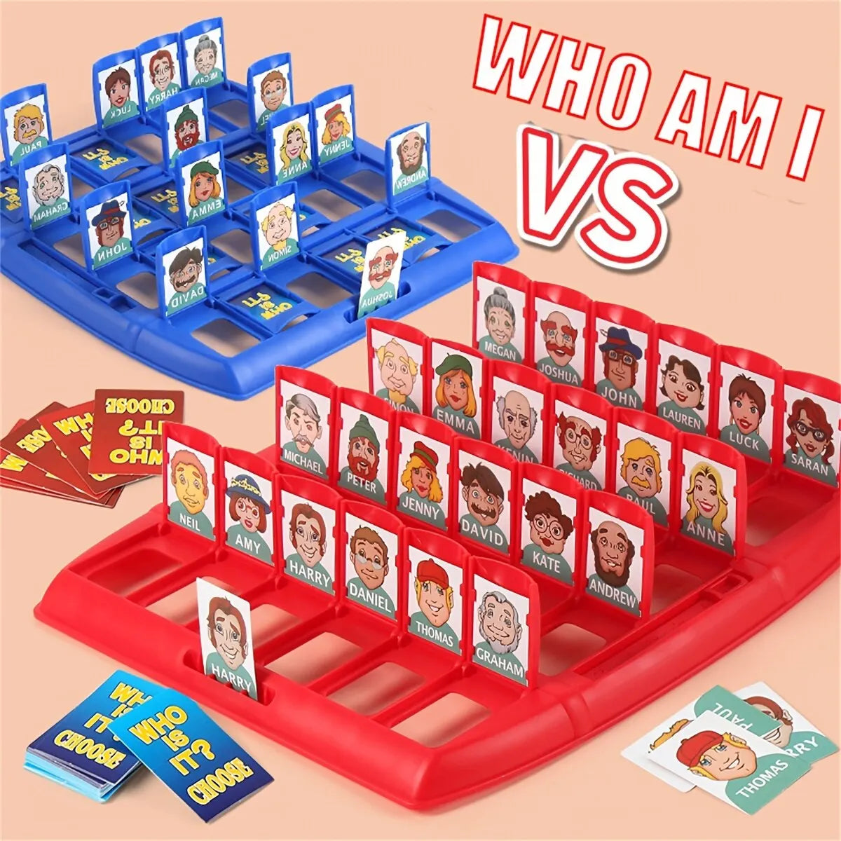 Guess Who I Am Puzzle Game – Two-Person Interactive Portable Tray Puzzle Board for Children