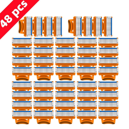 ماكينة حلاقة يدوية للرجال - ماكينة حلاقة لحية قابلة لإعادة التعبئة بشفرات قابلة للاستبدال للعناية بالوجه واللحية