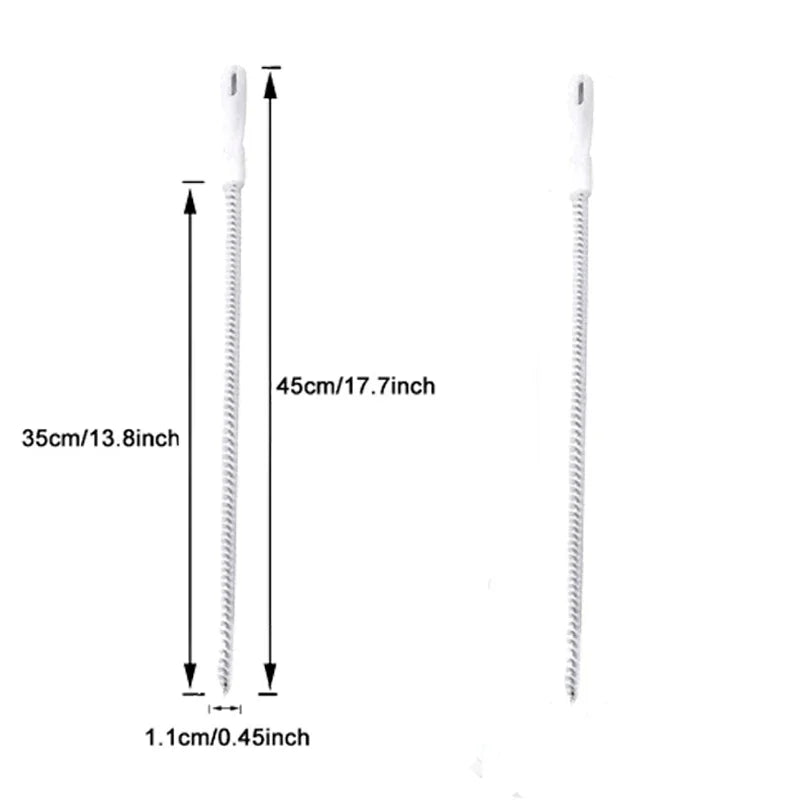 فرشاة تنظيف الأنابيب، فرشاة تنظيف شعر الحمام، فرشاة تنظيف المجاري والأحواض، منظف البالوعات، منظف مرن، أداة إزالة انسدادات فتحات المطبخ 