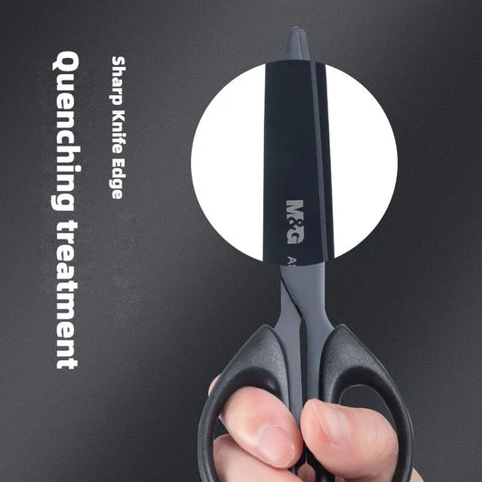 M&G 160mm Stainless Steel Scissors – Durable Household Scissors with Wear-Resistant Black Blade for Office & Everyday Use